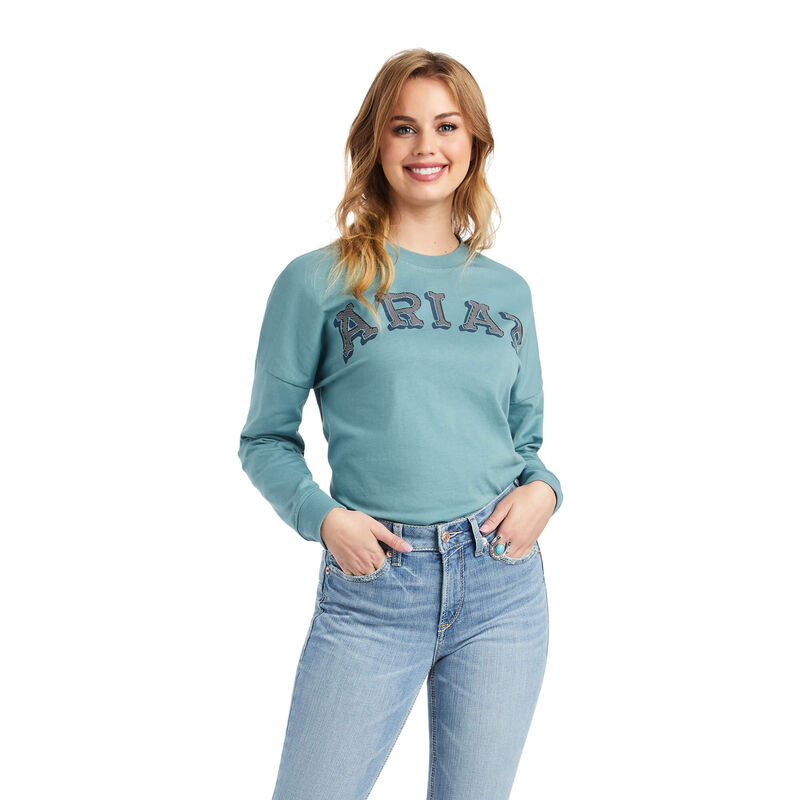 Ariat Hemden Damen - Real Oversized Blau ( MQYTN-3124 )